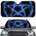 Blue Flame Pentagram Print Car Windshield Sun Shade