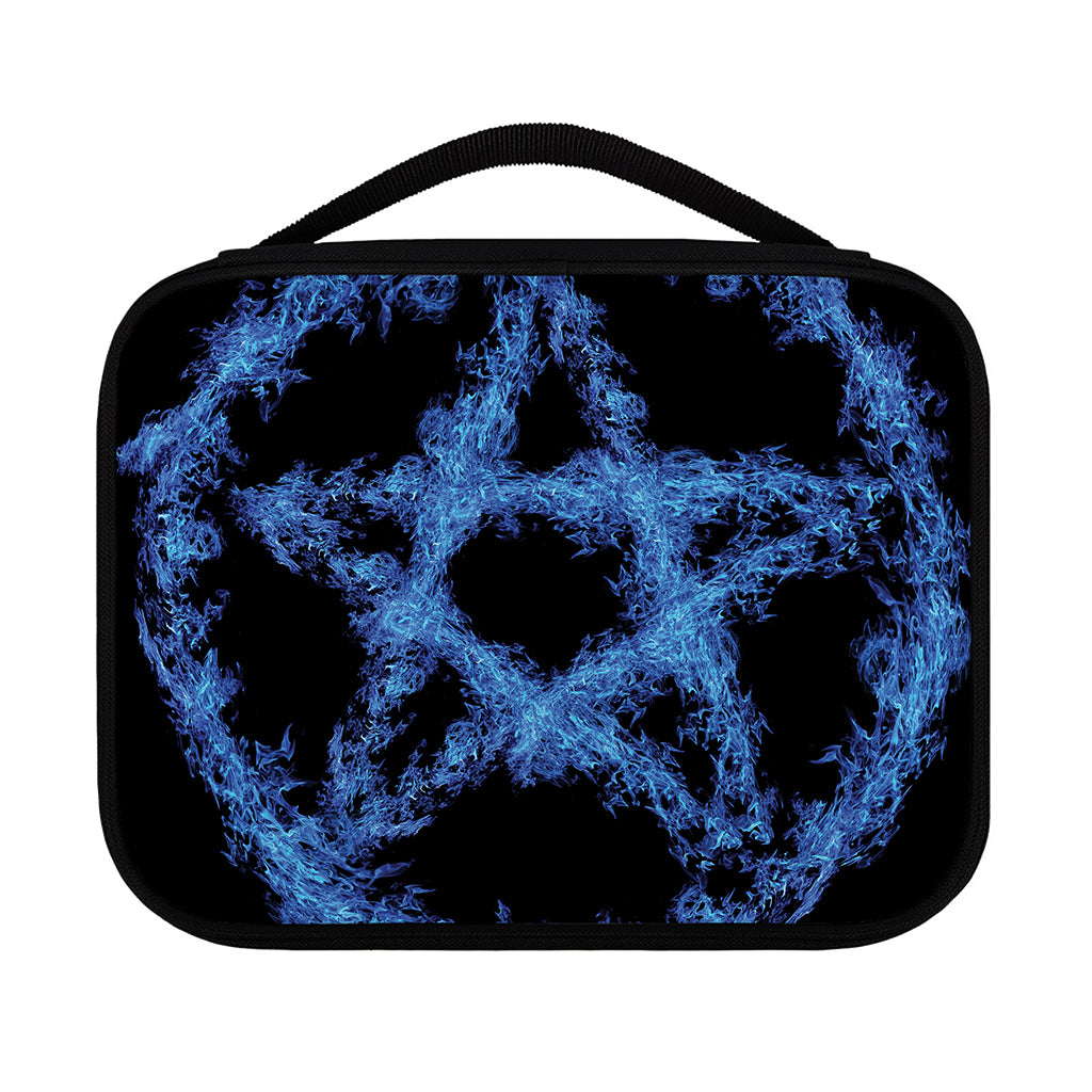 Blue Flame Pentagram Print Classic Bible Case