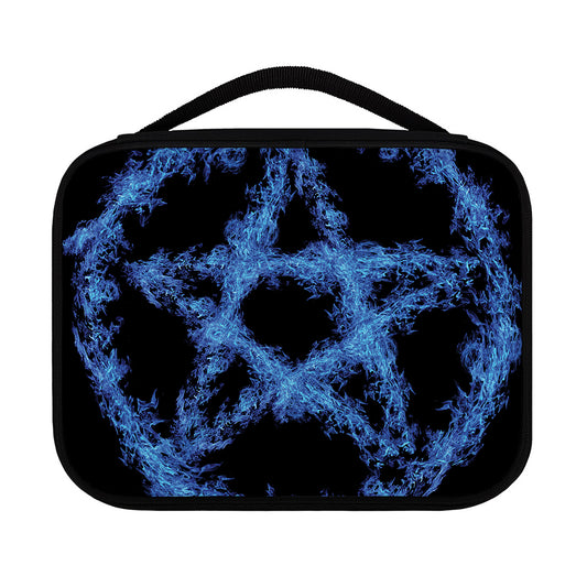 Blue Flame Pentagram Print Classic Bible Case