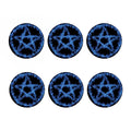 Blue Flame Pentagram Print Coaster Set