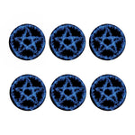 Blue Flame Pentagram Print Coaster Set