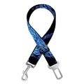 Blue Flame Pentagram Print Dog Seat Belt