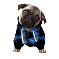 Blue Flame Pentagram Print Dog Zip Up Hoodie