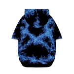 Blue Flame Pentagram Print Dog Zip Up Hoodie