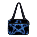 Blue Flame Pentagram Print Double Strap Bible Bag