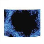 Blue Flame Pentagram Print Drum Lamp Shade