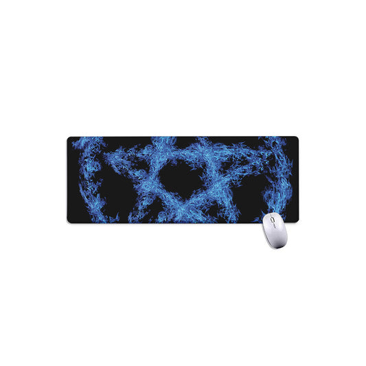 Blue Flame Pentagram Print Extended Mouse Pad