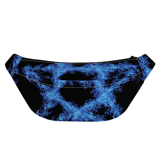 Blue Flame Pentagram Print Fanny Pack