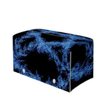 Blue Flame Pentagram Print Leather Tissue Box Cover