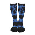 Blue Flame Pentagram Print Long Socks