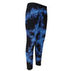 Blue Flame Pentagram Print Men's Compression Pants