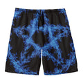 Blue Flame Pentagram Print Men's Swim Trunks