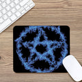 Blue Flame Pentagram Print Mouse Pad