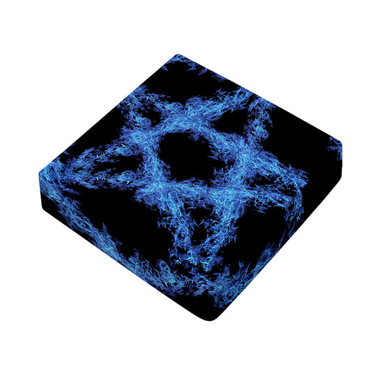 Blue Flame Pentagram Print Outdoor Seat Cushion Cover