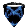 Blue Flame Pentagram Print Over The Collar Dog Bandana