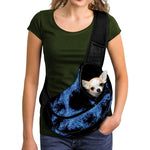 Blue Flame Pentagram Print Pet Sling Carrier