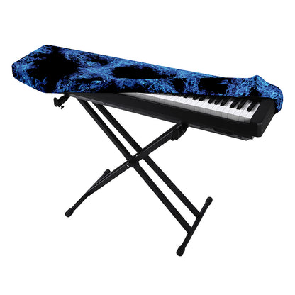 Blue Flame Pentagram Print Piano Keyboard Cover