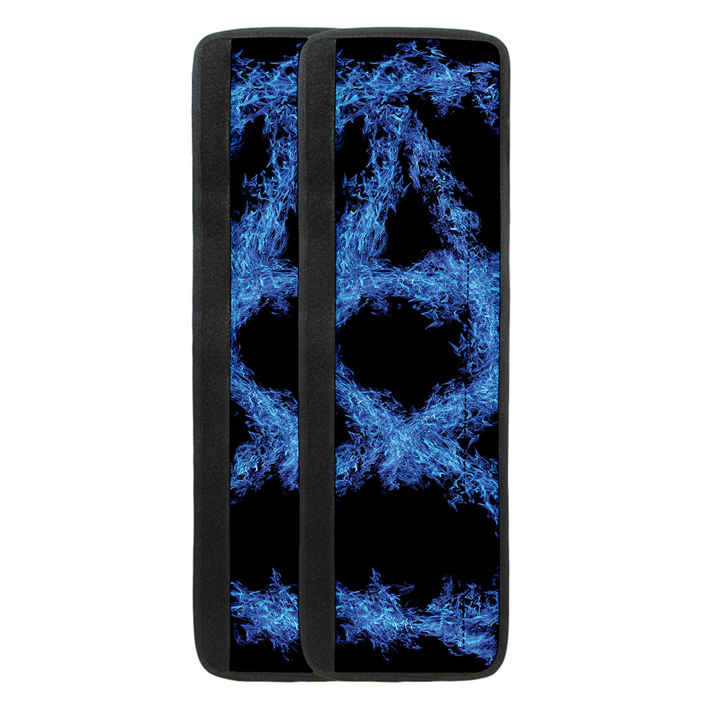 Blue Flame Pentagram Print Refrigerator Handle Covers