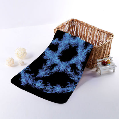 Blue Flame Pentagram Print Towel