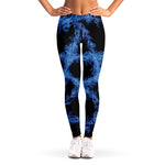 Blue Flame Pentagram Print Women's Leggings