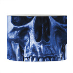 Blue Flaming Skull Print Drum Lamp Shade
