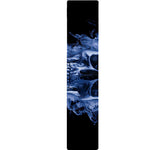 Blue Flaming Skull Print Table Runner