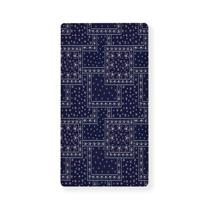 Blue Floral Patchwork Pattern Print Baby Crib Sheet