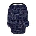 Blue Floral Patchwork Pattern Print Baby Seat Cover