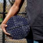 Blue Floral Patchwork Pattern Print Basketball