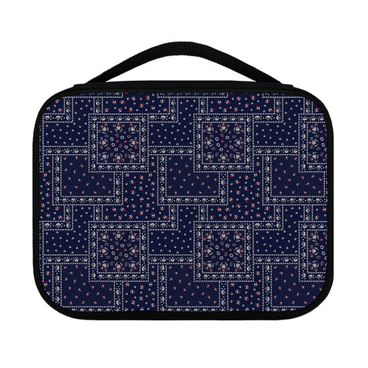 Blue Floral Patchwork Pattern Print Classic Bible Case