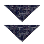 Blue Floral Patchwork Pattern Print Dog Bandana
