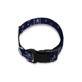 Blue Floral Patchwork Pattern Print Dog Collar