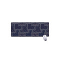 Blue Floral Patchwork Pattern Print Extended Mouse Pad