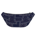 Blue Floral Patchwork Pattern Print Fanny Pack