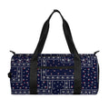 Blue Floral Patchwork Pattern Print Gym Bag