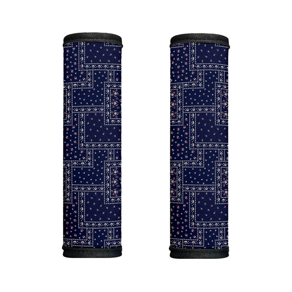 Blue Floral Patchwork Pattern Print Handle Covers
