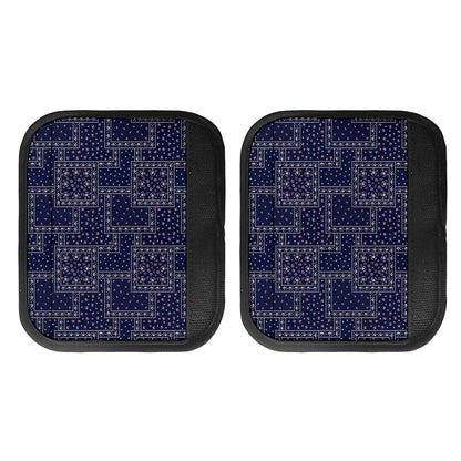 Blue Floral Patchwork Pattern Print Handle Covers