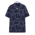 Blue Floral Patchwork Pattern Print Hawaiian Shirt