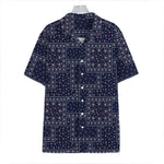 Blue Floral Patchwork Pattern Print Hawaiian Shirt
