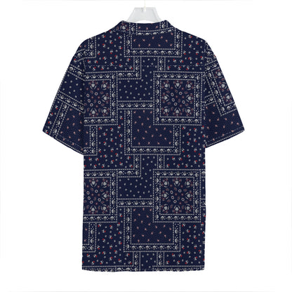 Blue Floral Patchwork Pattern Print Hawaiian Shirt