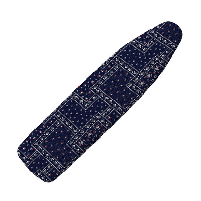 Blue Floral Patchwork Pattern Print Ironing Board Cover