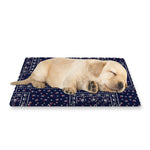 Blue Floral Patchwork Pattern Print Pet Cooling Mat Cover