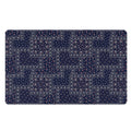 Blue Floral Patchwork Pattern Print Polyester Doormat