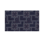 Blue Floral Patchwork Pattern Print Polyester Flag