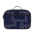 Blue Floral Patchwork Pattern Print Portable Lunch Bag