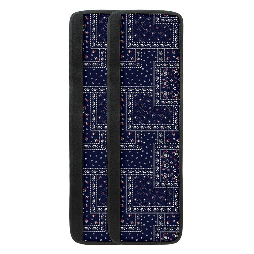 Blue Floral Patchwork Pattern Print Refrigerator Handle Covers