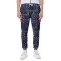 Blue Floral Patchwork Pattern Print Joggers