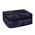 Blue Floral Patchwork Pattern Print Small Lunch Bag