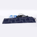 Blue Floral Patchwork Pattern Print Sports Towel