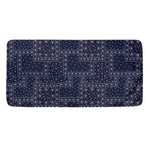 Blue Floral Patchwork Pattern Print Towel